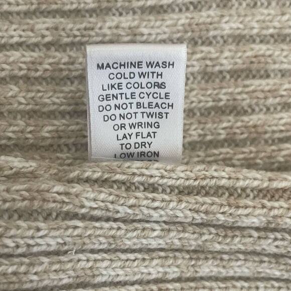 Cato Sweater Women 18/20 Oatmeal Surplice Neck Decorative Buttons Office Minimal - Picture 12 of 14